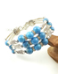 Fashion Color Alloy Color Beads And Diamonds Three Layers Bracelet