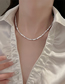 Fashion Silver Titanium Geometric Fragmented Silver Necklace
