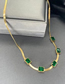 Fashion Gold Titanium Steel Set With Zirconium Snake Bone Chain Necklace
