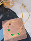 Fashion Gold Titanium Steel Set With Zirconium Snake Bone Chain Necklace