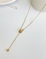 Fashion Gold Titanium Double Ring Necklace