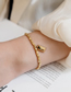 Fashion Gold Titanium Crushed Silver Letter Nugget Bracelet