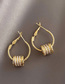 Fashion Gold Alloy Diamond Geometric Earrings