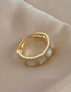 Fashion Gold Alloy Set Zirconium Cat's Eye Open Ring