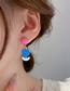 Fashion Blue Alloy Geometric Tulip Stud Earrings