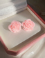 Fashion Pink Rose Earrings