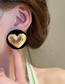 Fashion Gold Metal Heart Earrings