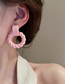 Fashion 5#love Flowers Alloy Heart Flower Stud Earrings