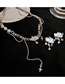 Fashion Silver Alloy Diamond Cloud Lightning Stud Necklace