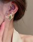 Fashion Bow Tie Mermaid Ji Transparent Geometric Bow Stud Earrings