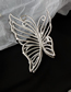 Fashion Silver Metal Butterfly Cutout Grip