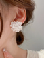 Fashion White Acrylic Petal Stud Earrings
