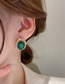 Fashion Emerald Alloy Diamond Drop Earrings