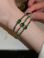 Fashion Style 3:bracelet Copper Zirconium Geometric Heart Bracelet