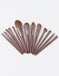 Fashion Dark Brown Set Of 13 Dark Brown High Quality Makeup Brushes
