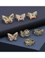 Fashion 8# Bronze Zirconium Butterfly Open Ring