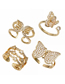Fashion Star Brass Gold Plated Zirconium Star Open Ring