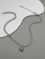 Fashion Gold Titanium Steel Drip Oil Love Pendant Necklace