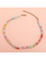 Fashion Color Symphony Clear Crystal Beaded Necklace