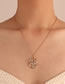 Fashion Gold Brass And Diamond Alphabet Oval Necklace