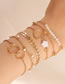 Fashion Gold Alloy Ring Pearl Wheat Ear Chain Bracelet Set