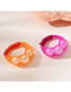 Fashion Orange + Rose Red Colorful Silk Mesh Pearl Ring Set