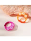 Fashion Orange + Rose Red Colorful Silk Mesh Pearl Ring Set