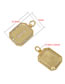 Fashion Gold Z Copper Diamond 26 Letter Rectangle Hang Tag Diy Jewelry Accessories