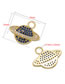 Fashion White Gold Copper Gold Plated Zirconium Planet Diy Jewelry Accessories