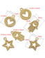 Fashion Golden Five-pointed Star Copper Inlaid Zirconium Pentagram Diy Jewelry Accessories