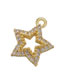 Fashion Golden Five-pointed Star Copper Inlaid Zirconium Pentagram Diy Jewelry Accessories