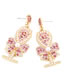 Fashion Green Alloy Diamond And Pearl Bow Goblet Stud Earrings