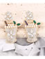 Fashion White Diamond Alloy Diamond Cold Drink Cup Stud Earrings