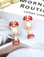 Fashion Mixed Color Alloy Diamond And Pearl Crayfish Stud Earrings