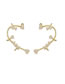 Fashion 8 Peach Hearts In White Gold Copper Inlaid Zirconium Heart Earrings