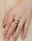 Fashion Gold Titanium Steel Diamond Chain Ring