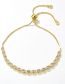 Fashion Gold Brass Gold Plated Zirconium Geometric Pull Bracelet