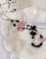 Fashion Black Plastic Rice Beads Pearl Heart Beaded Phone Chain