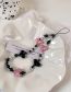 Fashion Black Plastic Rice Beads Pearl Heart Beaded Phone Chain