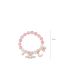 Fashion A Pink Crystal Beaded Puppy Moon Bow Bracelet