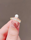 Fashion Gold Alloy Set Zirconium Pearl Ring