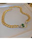 Fashion Gold Alloy Diamond Snake Chain Necklace