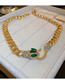 Fashion Gold Alloy Diamond Snake Chain Necklace