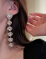 Fashion Earrings--silver Alloy Diamond Heart Earrings