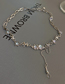 Fashion 5# Necklace--silver Irregular Chain Moonlight Crystal Tassel Necklace