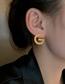 Fashion Gold Metal Letter Earrings
