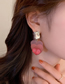 Fashion 15# Pink Love Earrings Acrylic Geometric Tulip Heart Stud Earrings