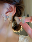 Fashion Light Blue Acrylic Diamond Butterfly Stud Earrings