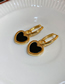 Fashion Gold Pure Copper Double Sided Heart Earrings