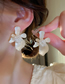 Fashion White Pearl Flower Stud Earrings